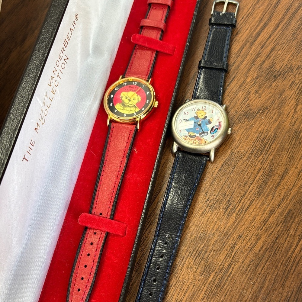 The Muffy Vanderbear Collection Bundle Set Of 2 Watches Leather Band Working